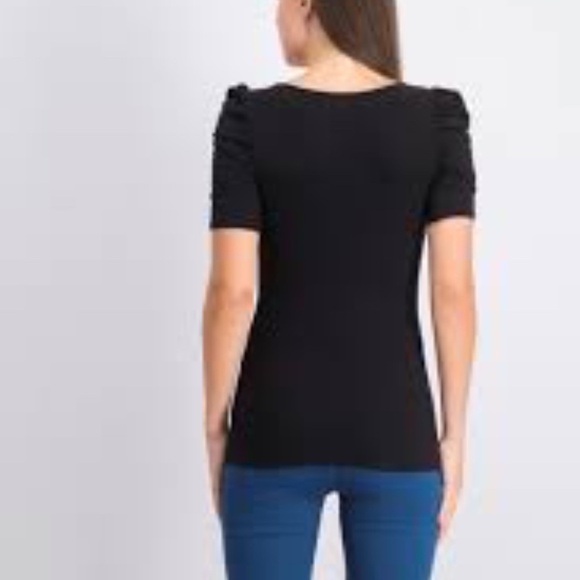 T.D.C. Topson Ribbed Puffed-Sleeve Top - Picture 2 of 8